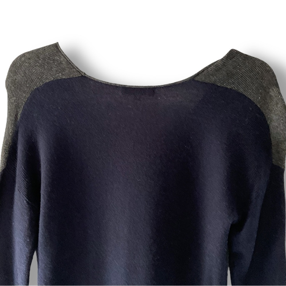 Madewell Kimball Colorblock Sweater Sz S Blue Gray Merino Wool Alpaca Blend - Picture 10 of 14